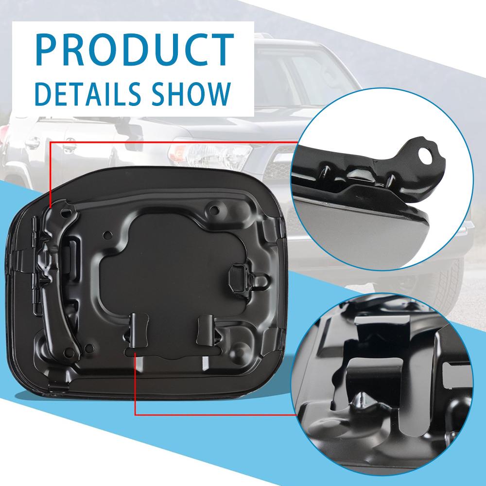Fuel Door Cover Compatible with T-oyota 4Runner 2003-2009 Fuel Gas Filler Opening Lid Cover Replaces 77350-35050