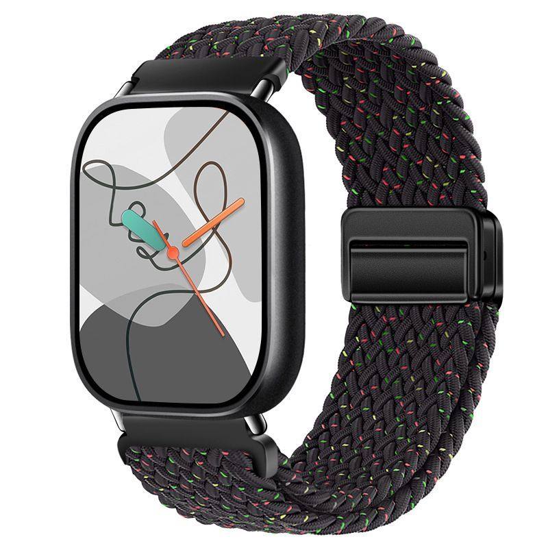 For Redmi Watch 6/5/4 XiaoMi Mi Band 8 Pro Quick Release Magnetic Woven Nylon Band Adjustable Breathable Sport Wristband