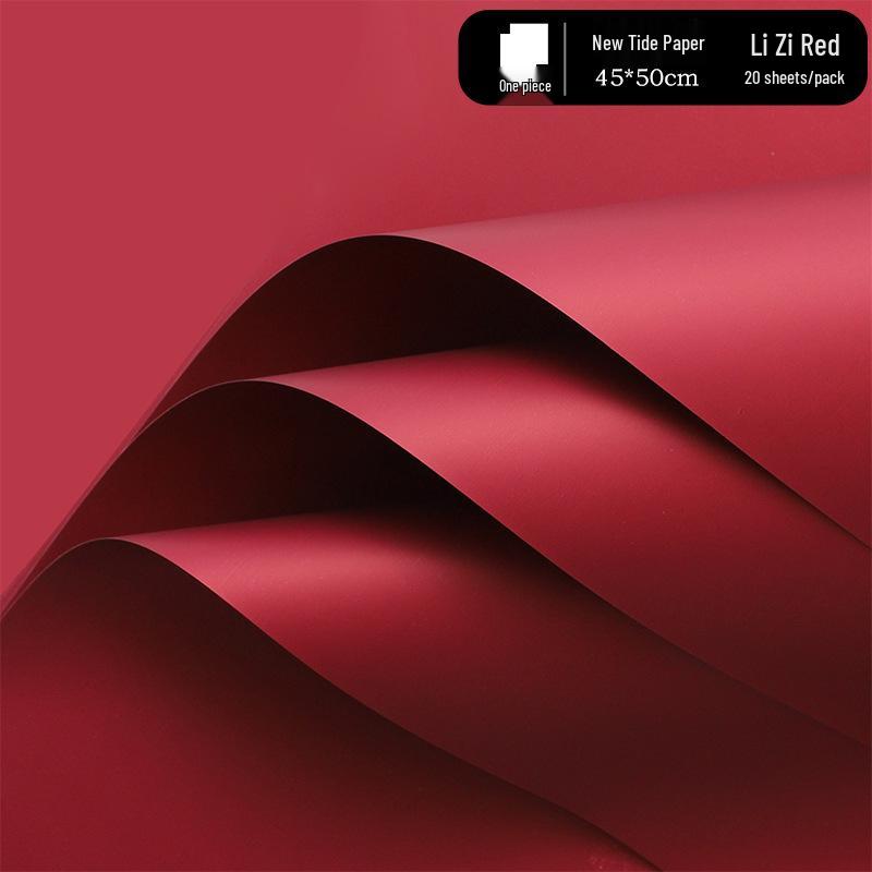 Zhuolan Trendy Solid Color Waterproof Flower Wrapping Paper for DIY Bouquets