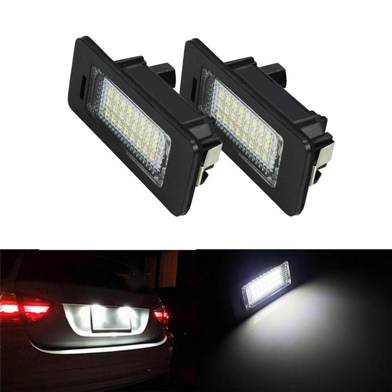 Car LED Rear License Plate Light Bulb 63267165646 63267193293 For BMW 1 3 5 Series E82 E90 E91 E60 X5 E70 X6 E71