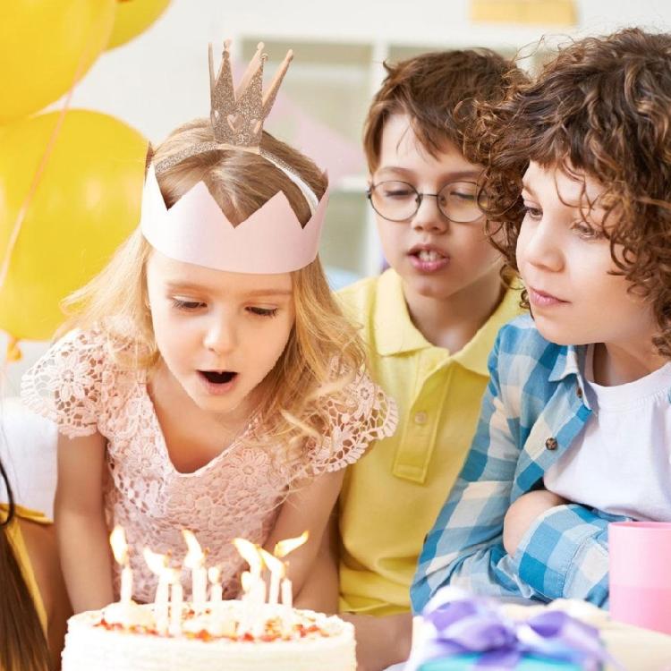 Elegant Gold Powder Crown Hairband Heart Hollowed Crowns Headband for Birthday Party Celebrations All Age Hairhoop