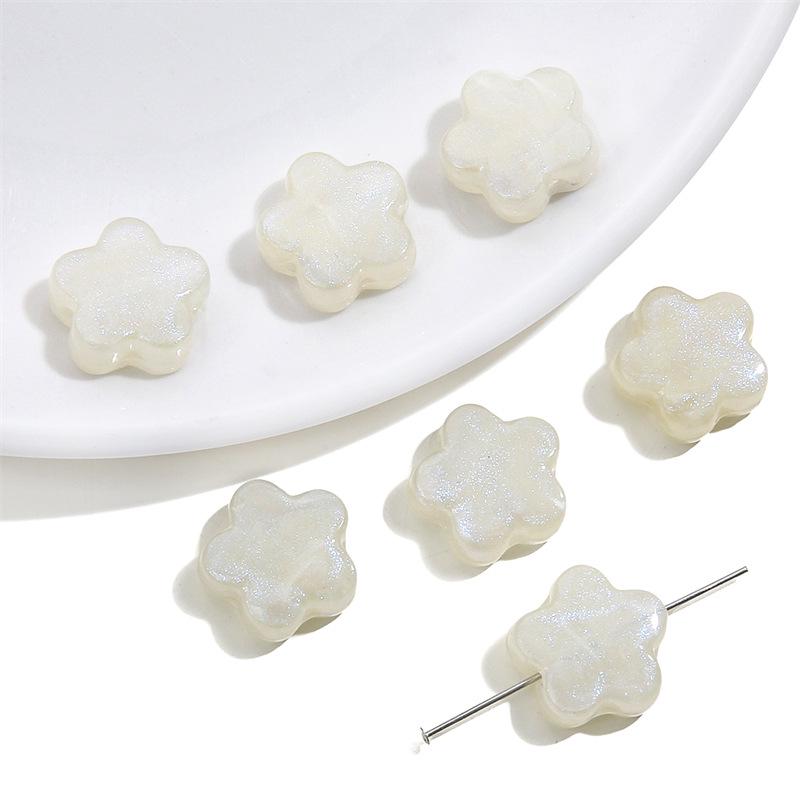 

Акриловые бусины в форме цветка с пятью лепестками цвета «Мабе Блю» для изготовления украшений и поделок своими руками