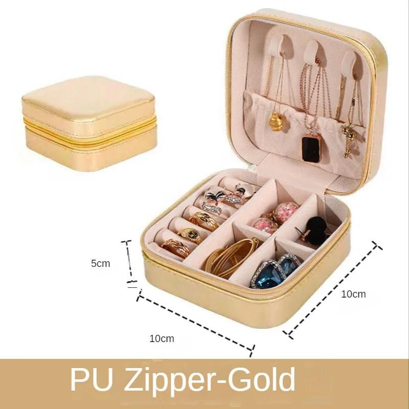 Jewelry Organizer Display Travel Jewelry Case Boxes Portable Jewelry Box Leather Storage Joyeros Organizador De Joyas KTY