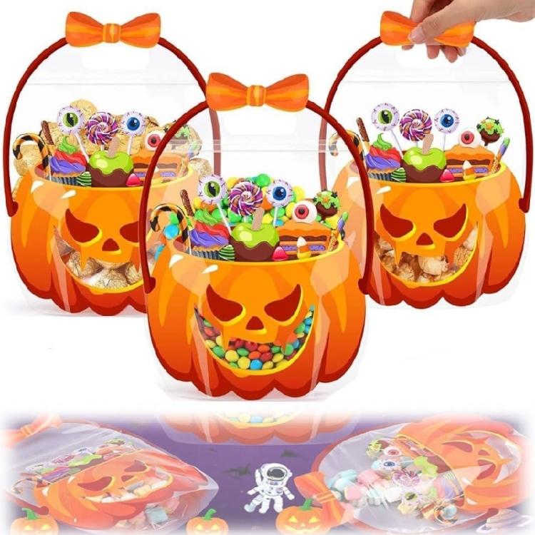 Elegant Transparent Halloween Snacks Bags Portable Party Decoration For Costume Parties Gift Exchange