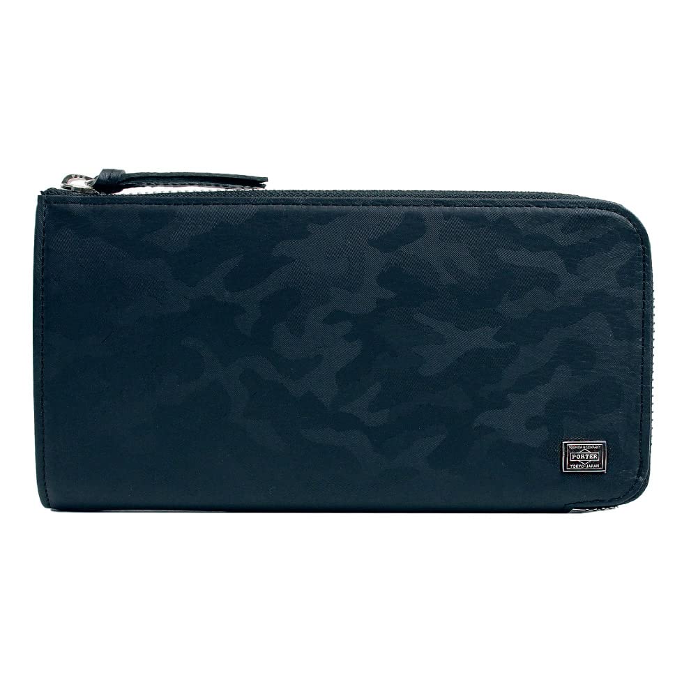 

WONDER Wallet Long Wallet Zipper Leather Genuine Leather Camouflage Embossed Yoshida Bag Bellows [Porter] L-shaped Mens 342-06033 (ВМС) Темно-синій