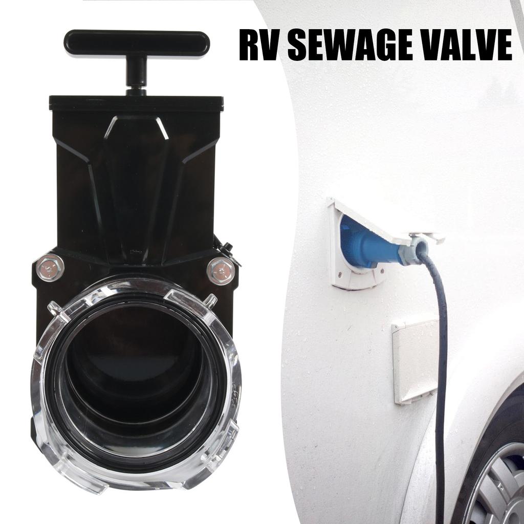 Manual Control 3 Inch Campers Trailer Waste Valves High Strength Plastic Construction Leak Proof Design For Outdoor Use