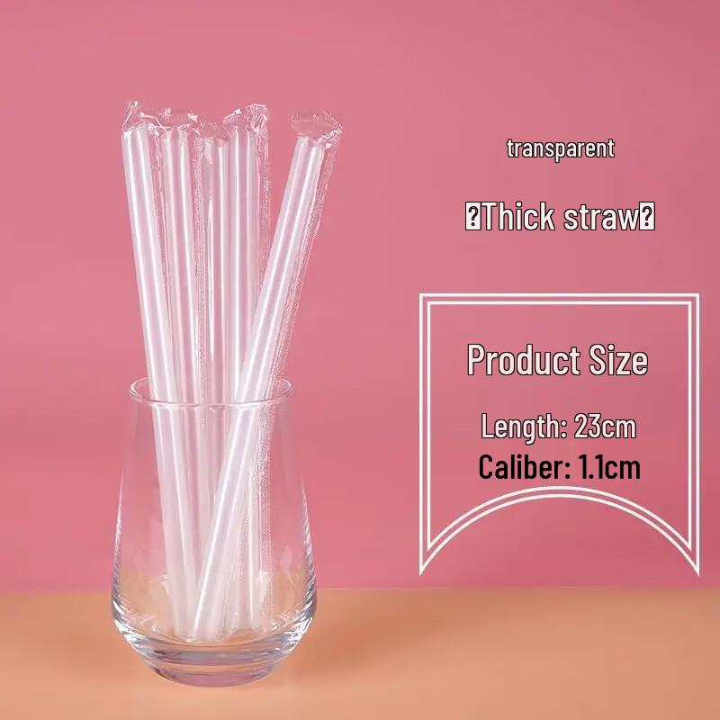Disposable Clear Plastic Straws