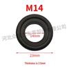 Car Oil Pan Drain Plug Rubber Seal Ring M12/M14 Black Gasket