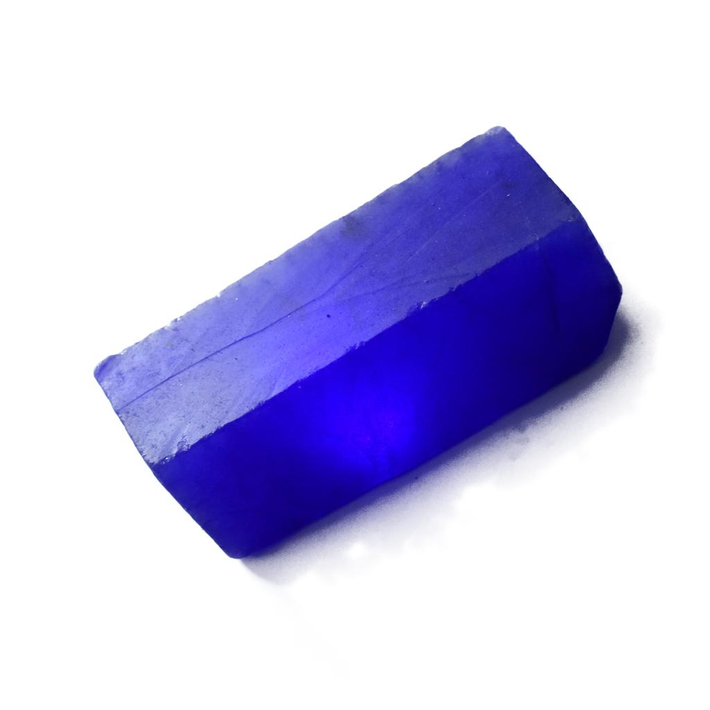 Dyed Blue Sapphire 178ct Rough Certified Loose Gemstone