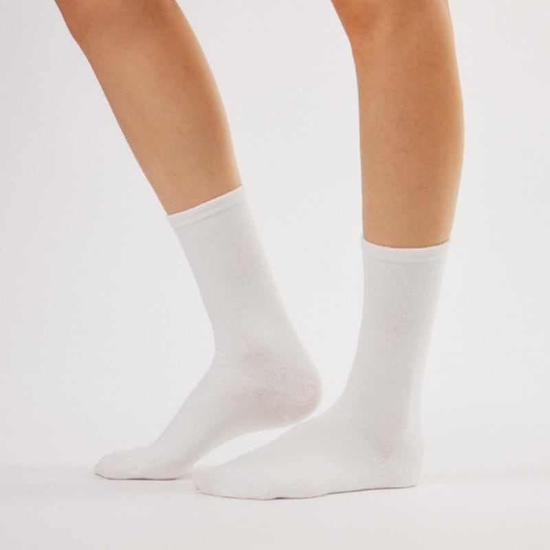BOCION White Solid Color Long Socks