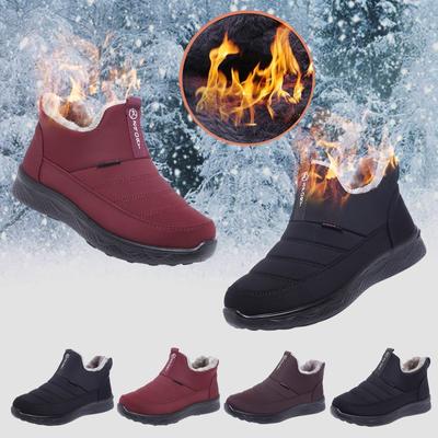 Men's Boots Shoes Large Size Winter Flat-bottomed Water-repellent and Velvet Warm High-top Ankle Snow Boots Waterproof Shoes