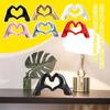 Resin Love Gesture Sculpture Finger Decoration Hand Love Figurines Heart Hand Statues  Art Crafts