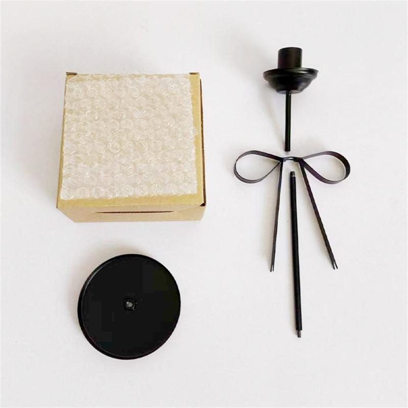 Decorative Candle Stands Iron Taper Candle Holders Bowknot Candlestick Holders for Wedding,Dinning,Party Decorations