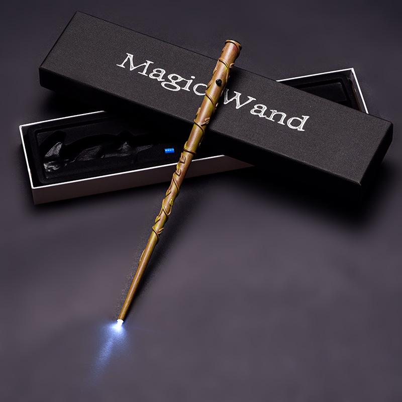 Harry Potter Magic LED Wand Set: Dumbledore & Hermione's Luminous Wands - Perfect Halloween Toy