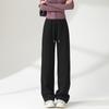 Petite Women's High-End Drape Wide-Leg Spring Sports Pants - Versatile, Casual, Narrow Straight Fit