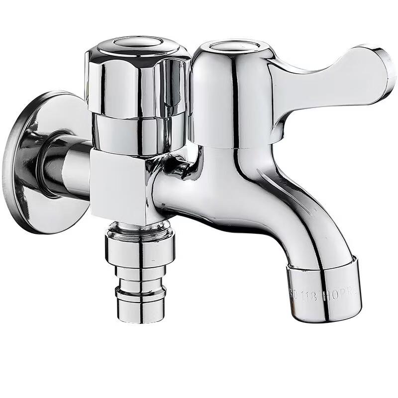 OEING Brass Dual Outlet Washing Machine Faucet