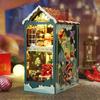 2014 New Christmas Gift DIY Big Doll House Wooden Miniature Furniture Dollhouse Handmade Home Model Assembly Toys for Children