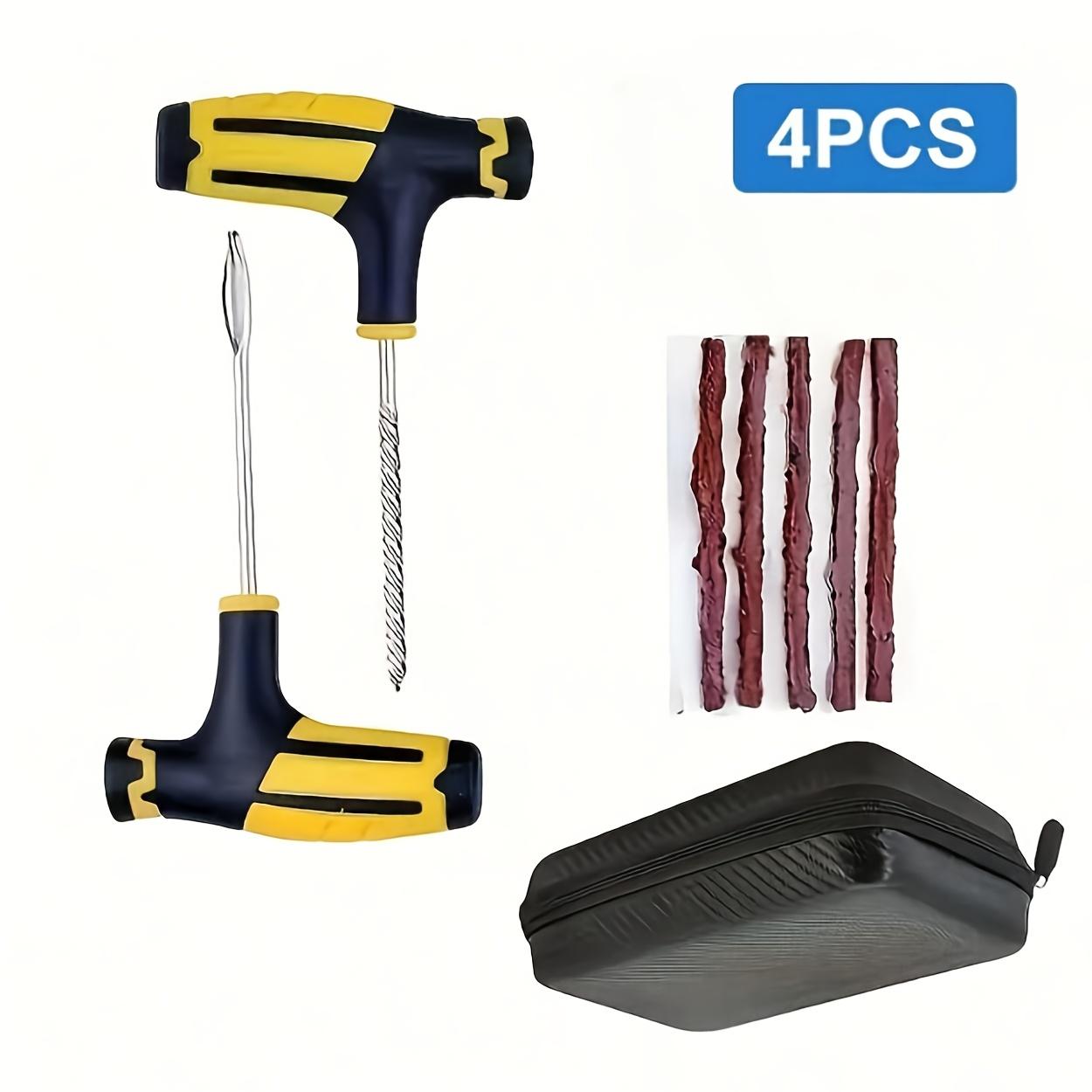 

Car Emergency Tire Repair Kit 4-Piece Portable Rubber Strips Tool with Storage Box for Scooter Bike