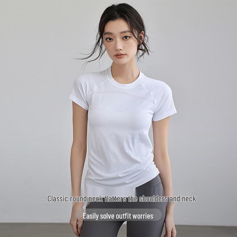 Women's Seamless Knit Quick-Dry Sports T-Shirt