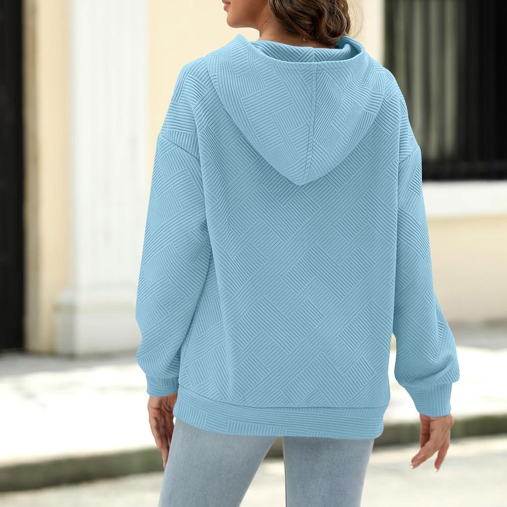 Womens Solid  Pullover  Oversized Sweatshirts Pullover Fashion Clothes With Pockets