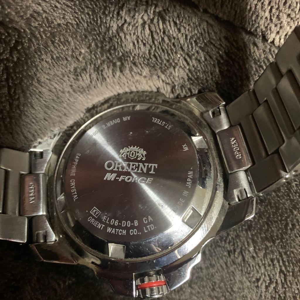 Used ORIENT M-FORCE Automatic Watch Red 200m Water Resistant