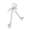 Sweet Cool Girl's Strawberry Heart Lock Butterfly Charm Keychain Bag Pendant Versatile Acrylic Alloy Accessory Keyring