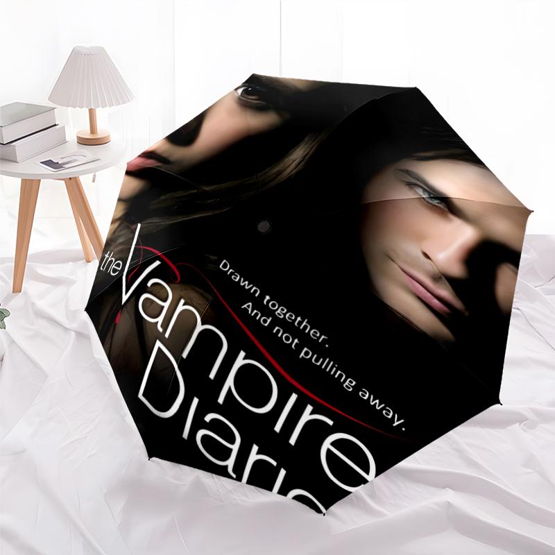 1pc The Vampire Diaries1 Umbrella, Sun Protection, And UV Shielding. It Has Eight Sturdy Ribs for Outdoor Use And Perfect Gift