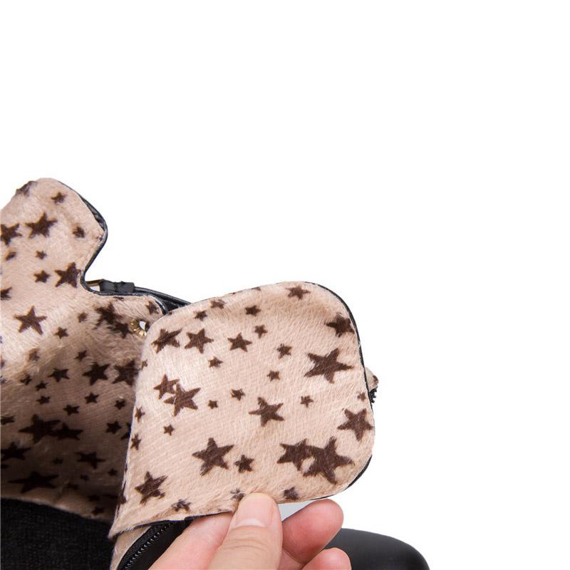 Damen High Heel Stiefeletten Neue Wasserdichte Plateau klobige Große Römische Stiefeletten für Herbst und Winter