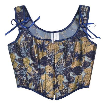 Tie Up Corset Tank Top for Women Slimming Body Shaper Front Tied Waist Trainer Girdle Teen Girl VictorianStyle Bustier