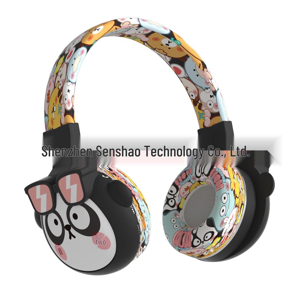 Cartoon Bluetooth Headphones for Kids, Customizable with Pictures, Cute Gift, 85dB Volume Control