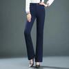 Women's Spring/Fall Loose-Fit High-Waisted Straight-Leg Slimming Pants Middle-Aged Mom's Elegant Slightly Stretchable Commuter Pants