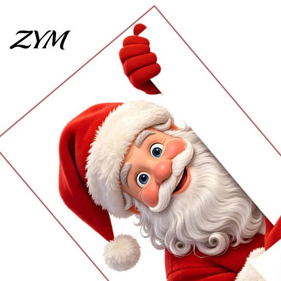 Decorative Christmas Party Wall Art Glow In The Dark Santa Claus Switch Sticker, PVC Luminous Decal for Holiday Stickers Home Decor, Waterproof