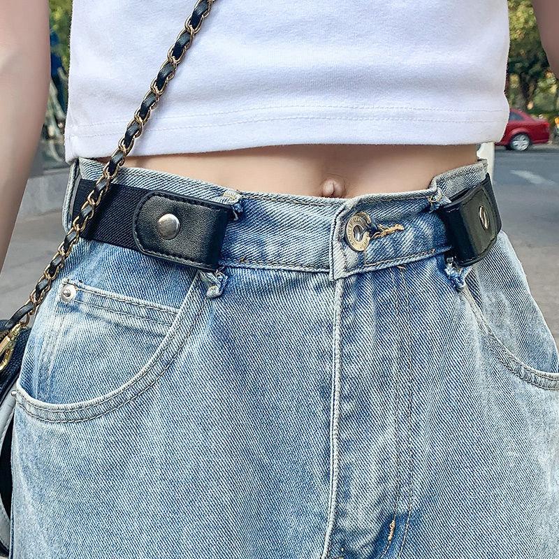 New Buckle-Free Elastic Invisible Belt For Jeans Belt Without Buckle Easy Belts Women Men Stretch No Hassle Belt