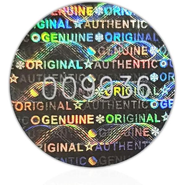0.59 in High Security Tamper Evident Seal Warranty Void Original  Authentic Hologram Labels/Stickers w/Unique Sequential Serial Numbering Tamper