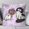 Cartoon S-Simons-Cat Cute Pillow Case Square Pillow Bedroom Sofa Leisure Comfort Cushion Car Living Room Home Decoration 40X40