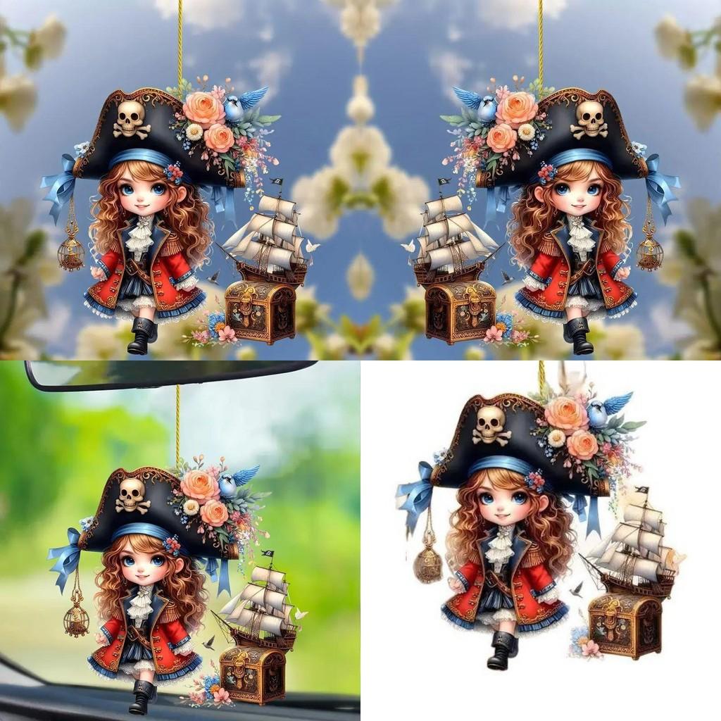 Accessory Interior Car Acrylic Cartoon Girl Pendant Halloween Themed Decoration