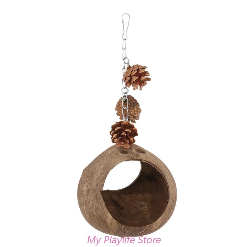 

Кокосовое гнездо для птиц, подвесной домик для птиц, клетка, качели для птиц, игрушка, кокосовый домик для птиц, подвесная кровать для попугаев, гнезда для разведения