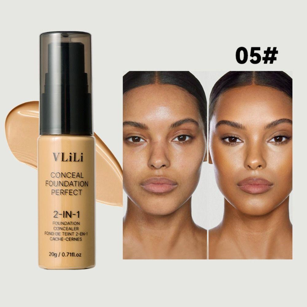 New Waterproof Liquid Foundation Matte Oil-Control Face Foundation Cream Creamy Texture Full Coverage Foundation Concealer Cream
