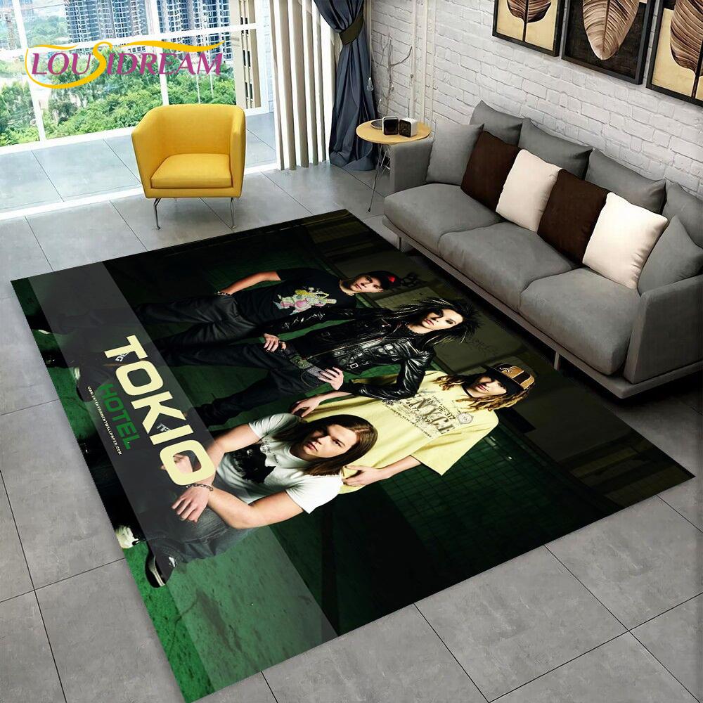 Tokio Hotel Rock Band Bill Kaulitz Carpet Rug for Home Living Room Bedroom Sofa Doormat  Decor,kids Area Rug Non-slip Floor Mat