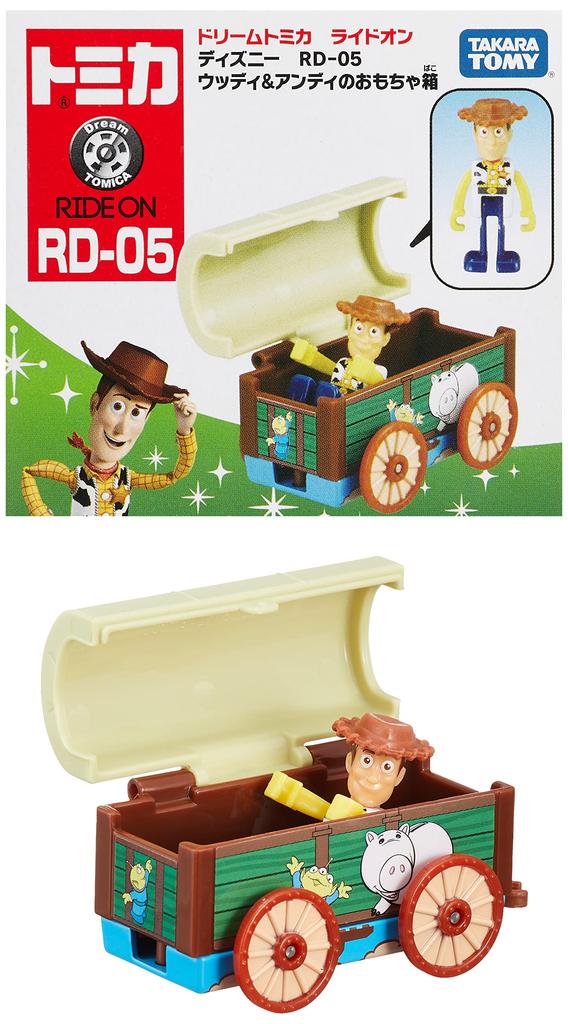 TAKARA TOMY Tomica Dream Tomica Ride On Disney Woody Andy Toy Box Mini Car Toy Ages 3 and Up RD-05 &
