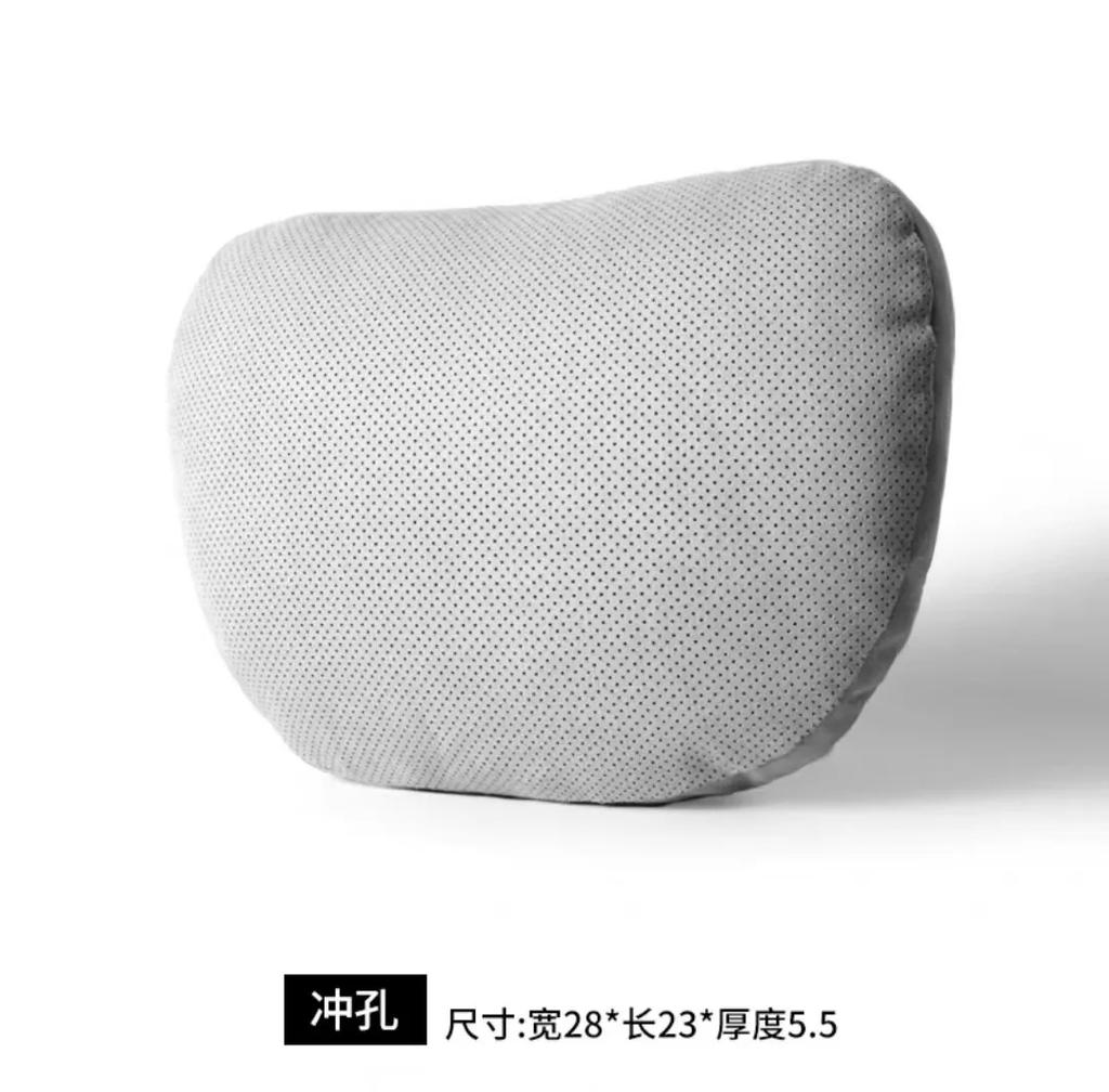 1pc Memory Cotton Headrest and Lumbar Pillow, Breathable Suede Material, Lumbar Pillow Neck Support Adjustable Car Rest Cushion