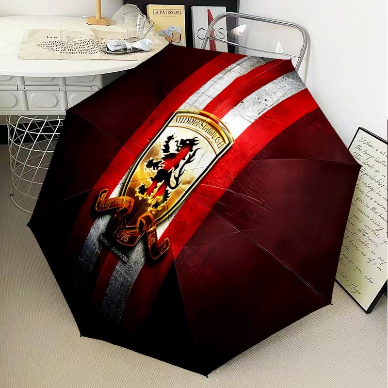 Red Lion Football Club Automatic Folding Umbrella - 8-Rib Travel Umbrella with Auto Open/Close & Portable Gifts for Holidays or Birthdays