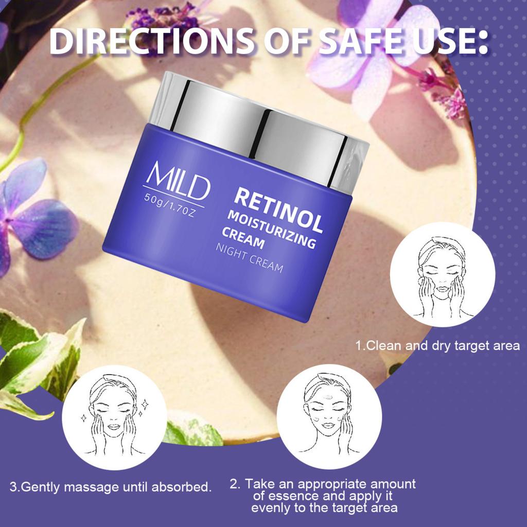 Retinol Moisturizing Face Cream Time Elastic Moisturizing Smooth Night Skin Care