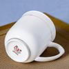 Qinteng Gold Rim Bone China Ceramic Lidded Cup