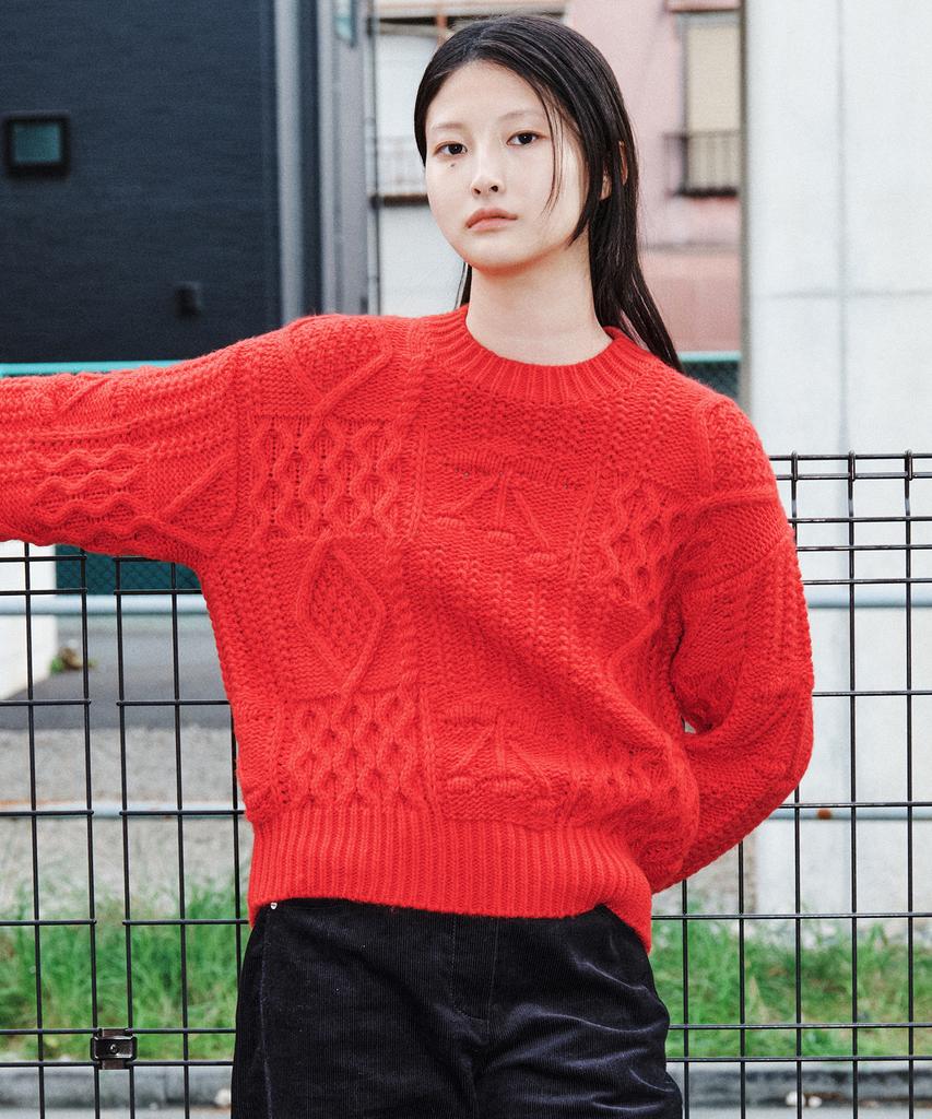 PLAC WOMEN Cherry Cable Knit_2 Colors