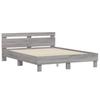 VidaXL Bed Frame with Headboard Sonoma Grey 140x190 Cm 3207439