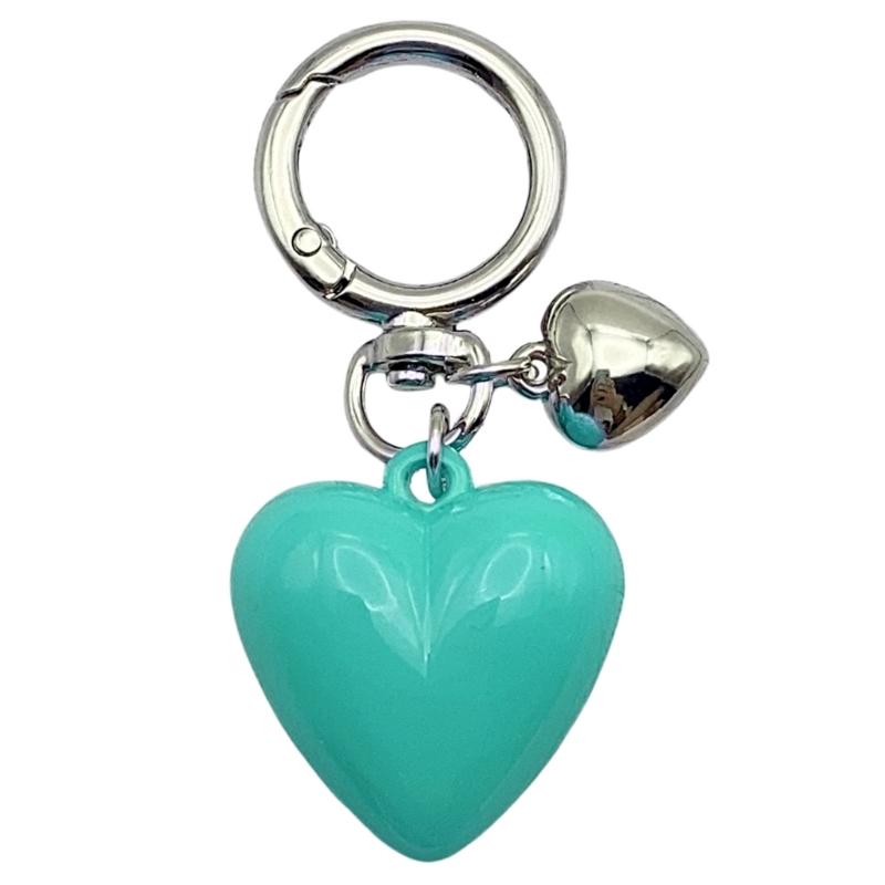 

Stylish Large Heart Key Holder Resin Suitable for Youthful Adult Add Touch of Personality to Key Accessories Bag Pendant 1 синий