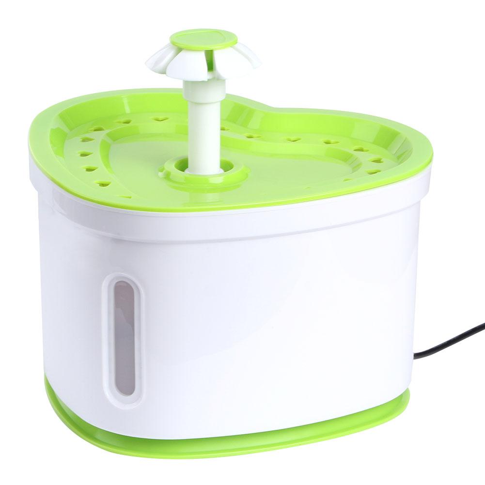 Fontanna Automatyczna do Picia dla Psa Kota w Kształcie Serca z Lampką LED, Ostrzeżenie o Braku Wody i Awarii