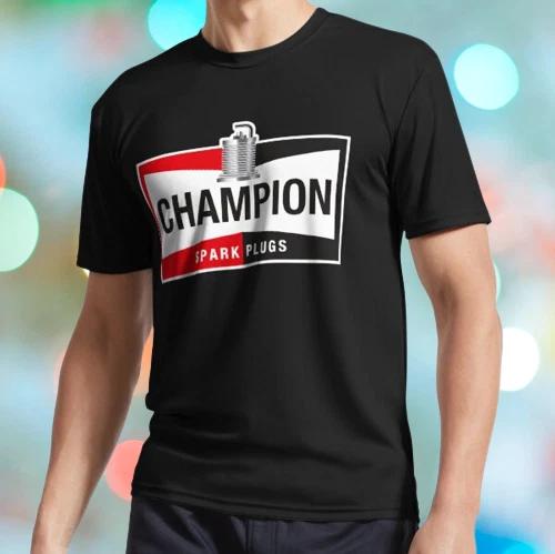 Nueva Camiseta Clásica con Logo de Champion Spark Plugs Camiseta Divertida de Manga Corta Unisex