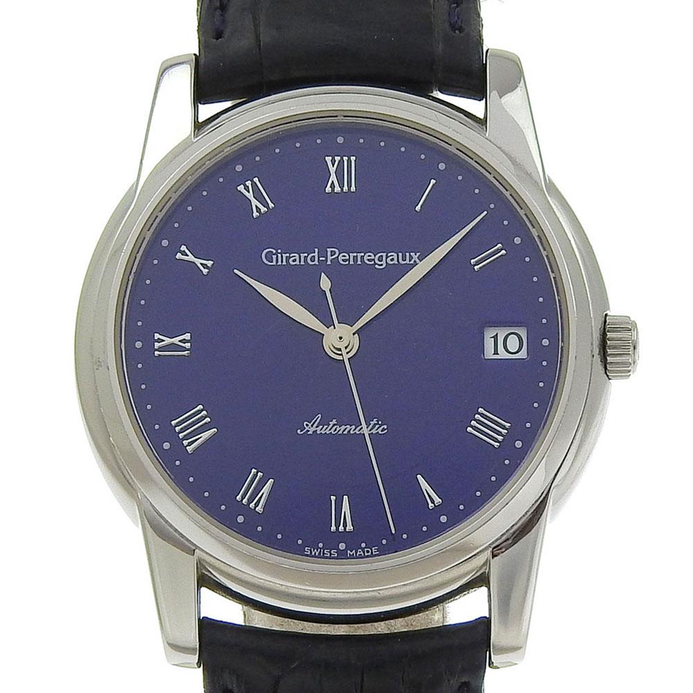 

GIRARD-PERREGAUX Classic Date Watches 9044 Back schedule cal.3300-928 NavyDial Stainless Steel Mechanical Automatic mens Used